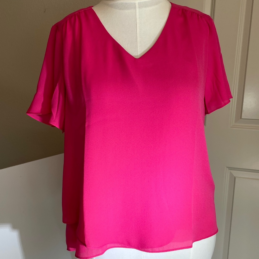 LP Poly Chiffon V-Neck Summer "Ross Blouse" by Montgomery Post for Stitch Fix